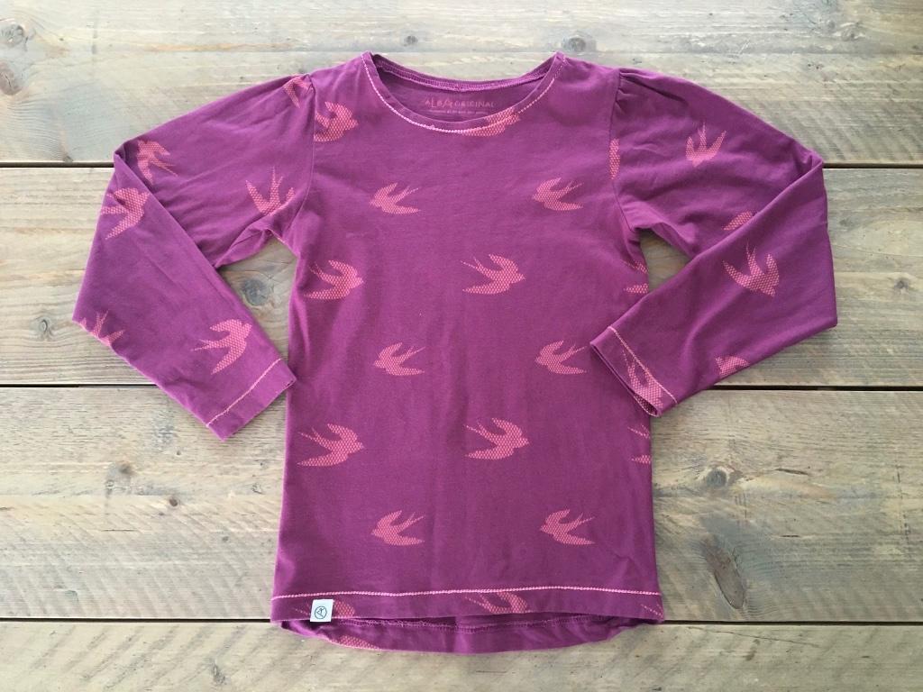 ALBA, longsleeve "big birds" maat 122, Meisje, Ophalen of Verzenden, Zo goed als nieuw, Shirt of Longsleeve