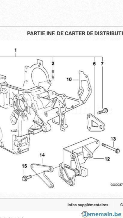 Support partie inf Carter distribution BMW e 36 318 tds, Auto-onderdelen, Nieuw, BMW