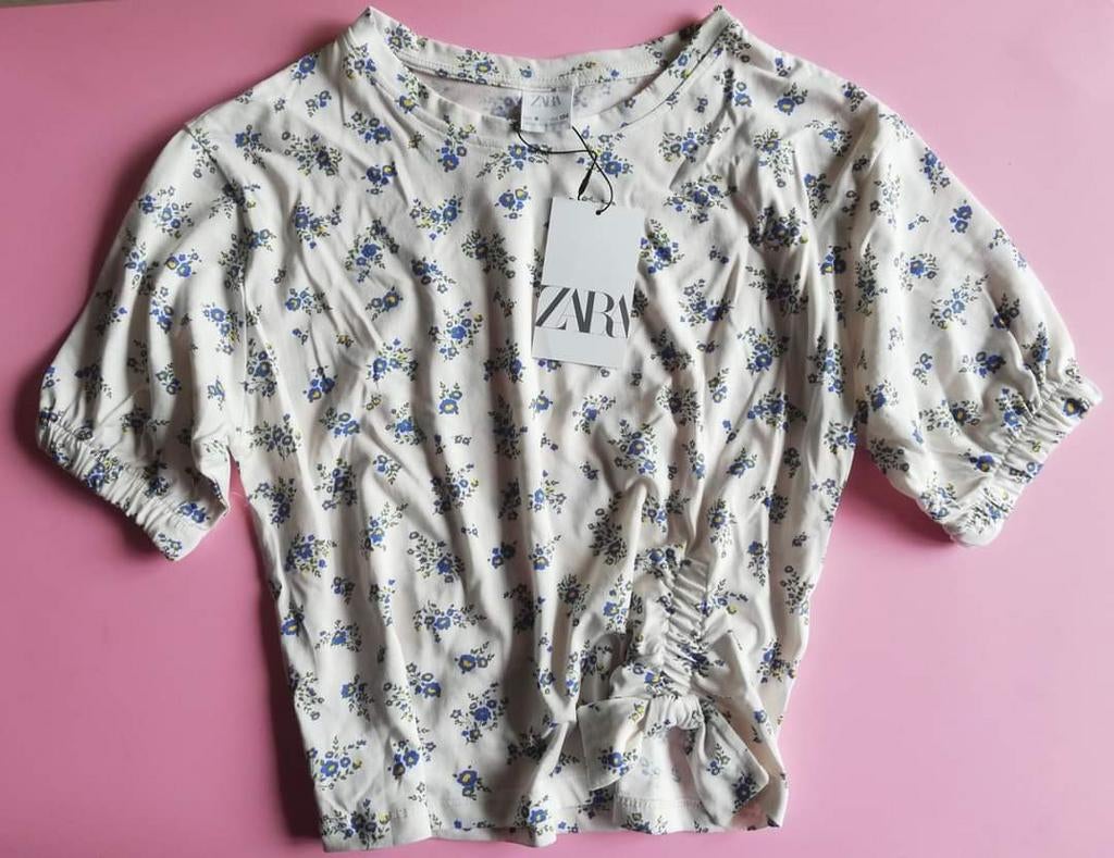 Topje bloemenprint Zara maat 134 NIEUW, Enfants & Bébés, Vêtements enfant | Taille 134, Neuf, Enlèvement ou Envoi, Chemise ou À manches longues