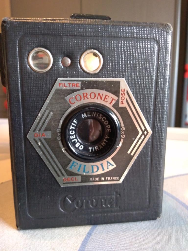 Camera Coronet Fildia + Tas, Ophalen of Verzenden, Gebruikt, Overige Merken