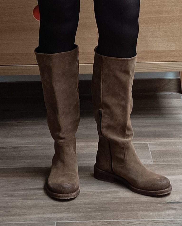 Bottes hautes en cuir. Felmini. Pointure 40 (grand !)., Enlèvement, Comme neuf, Bottes hautes