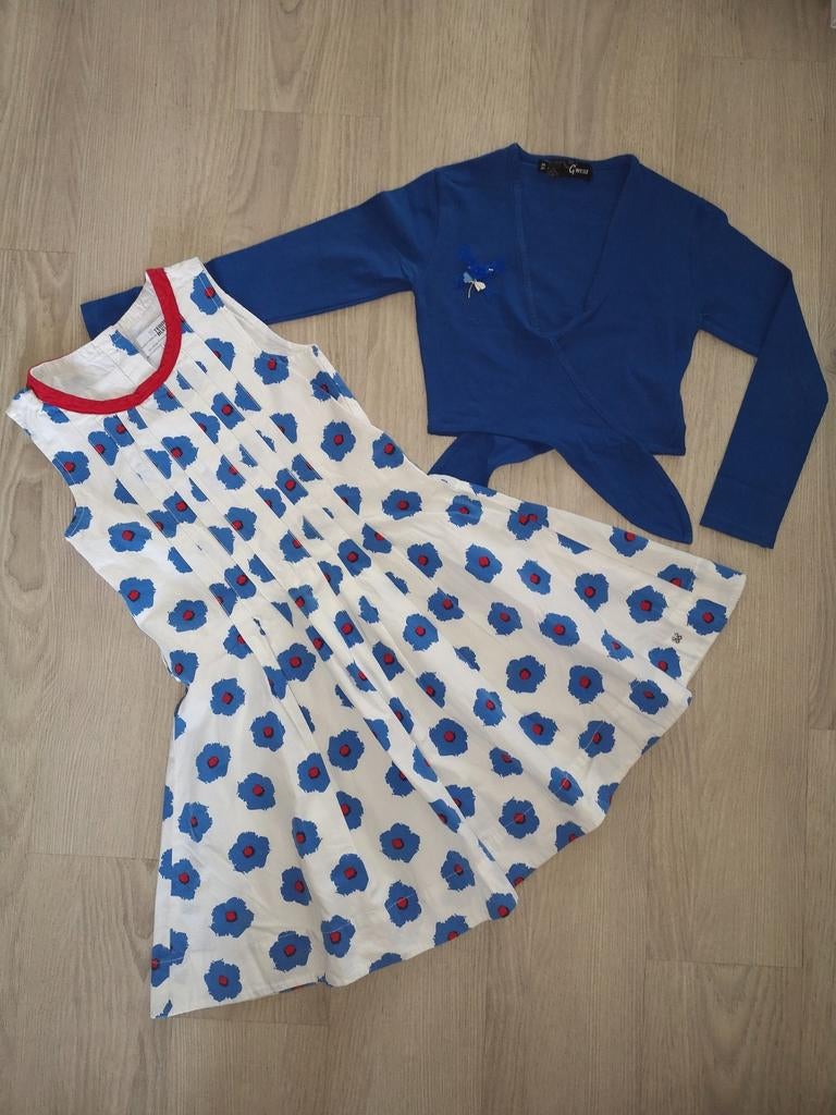 Communiekleed Terre Bleue met bolero Gwear 128, Ophalen of Verzenden, Zo goed als nieuw, Setje