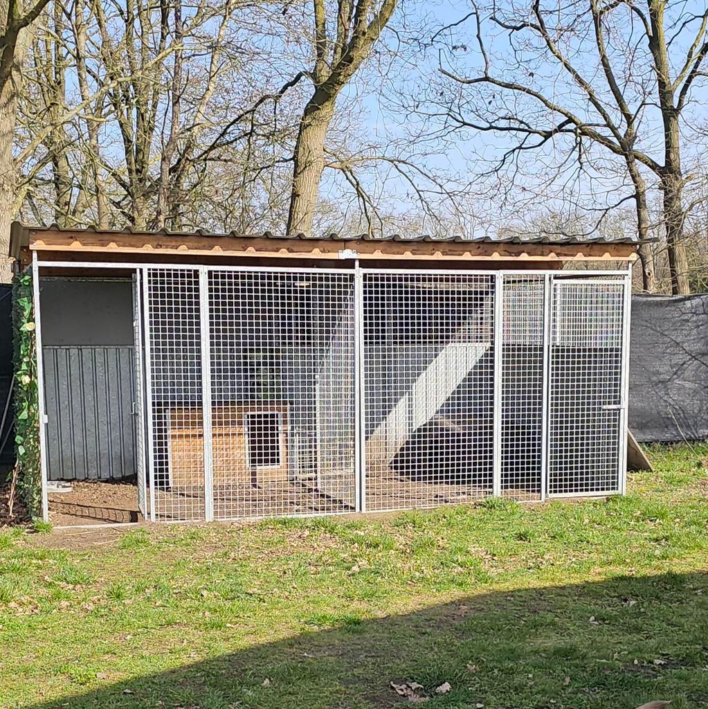 Dubbele hondenren hondenkennel 3mx5m, Dieren en Toebehoren, Vogels | Hokken en Kooien, Overige typen, Ophalen