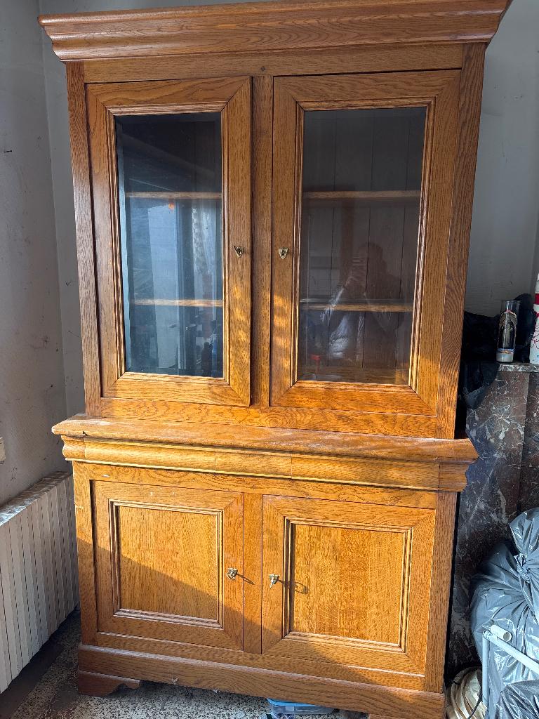 Vitrine chêne en très bon état, Enlèvement