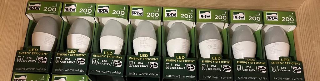 8 nouvelles LED E14 3W blanc très chaud 200 lumens LSC, Enlèvement ou Envoi, Neuf, E14 (petit), Ampoule LED