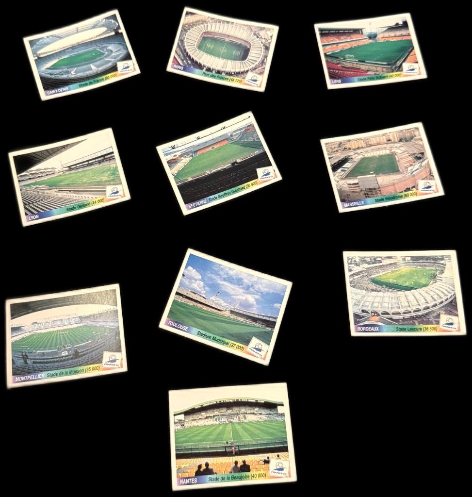 Panini WK 98 France Frankrijk Stickers 1998 Stadions Intro, Envoi, Neuf