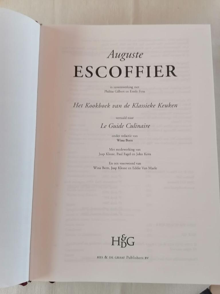 Kookboek August Escoffier, Boeken, Ophalen, Nieuw