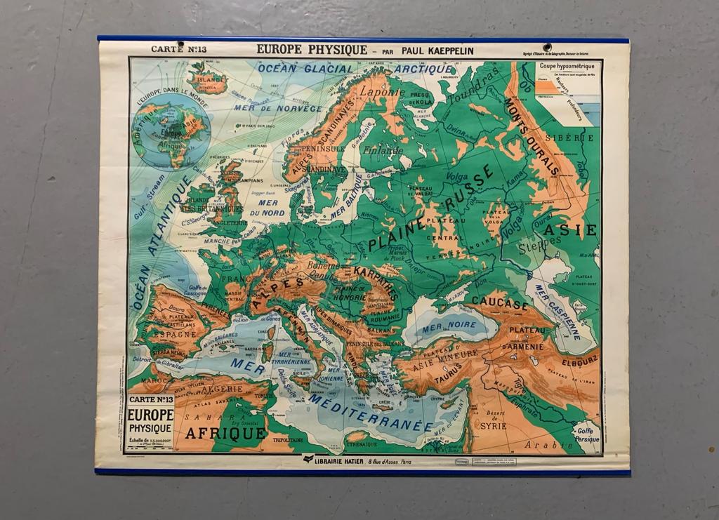 Carte Scolaire Ancienne « Europe » HATIER (1964), Enlèvement ou Envoi, Géographie