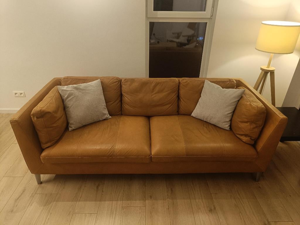 Ikea stockholm 3-zitsbank, Enlèvement, Utilisé, Cuir