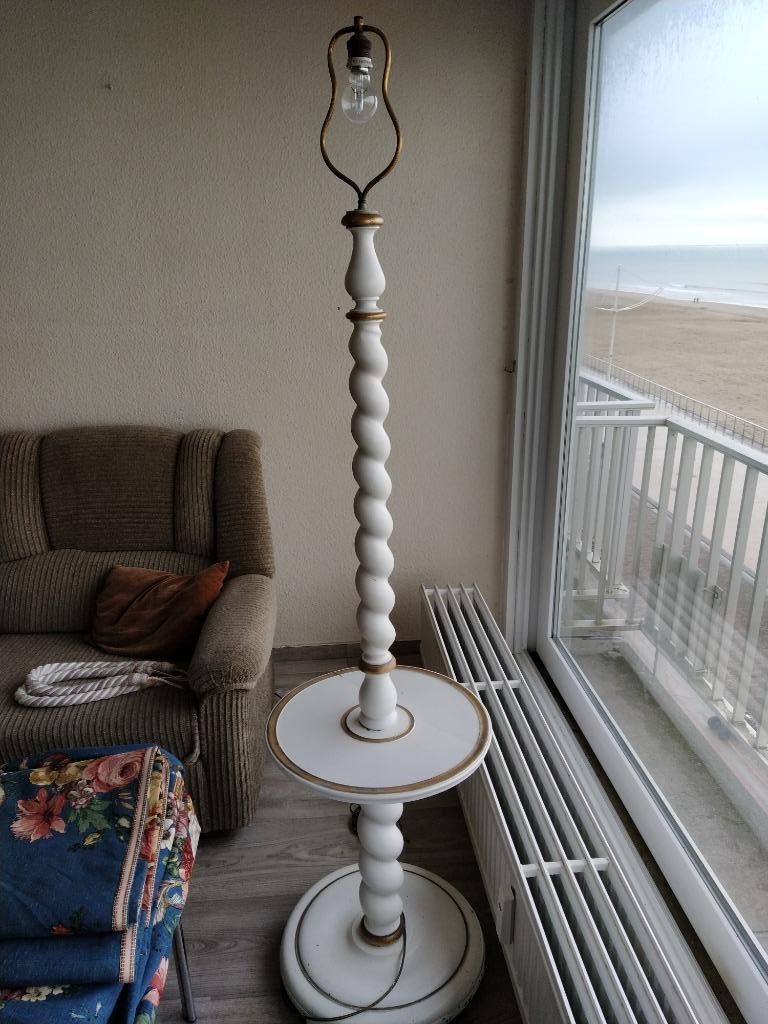 uitzonderlijke staande vintage lamp, Ophalen, Hout