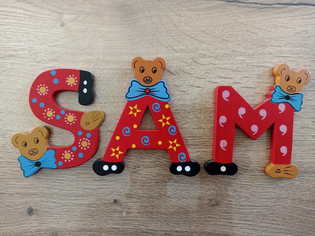 SAM - houten letters - deco, Ophalen, Nieuw