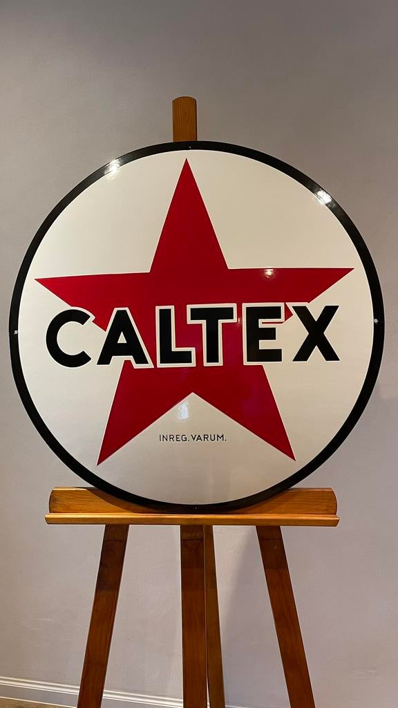 Emaille bord Caltex., Verzamelen, Ophalen, Nieuw, Reclamebord