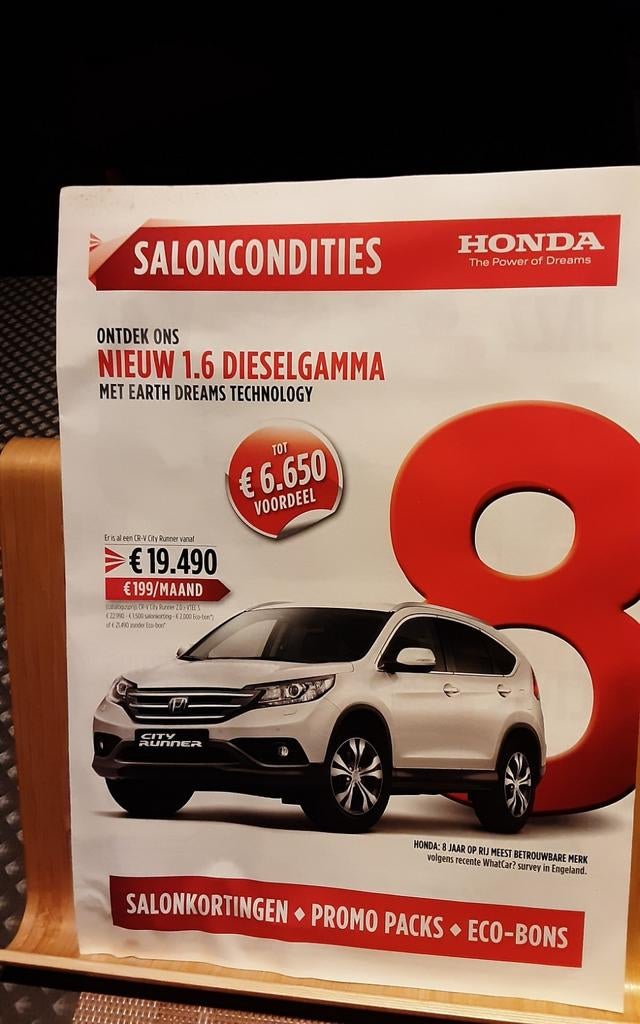 Honda gamma brochure, Ophalen of Verzenden, Zo goed als nieuw, Honda