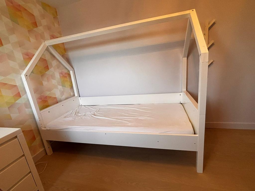 Bopita witte combiflex halfhoogslaper, Ophalen, Zo goed als nieuw, Halfhoogslaper