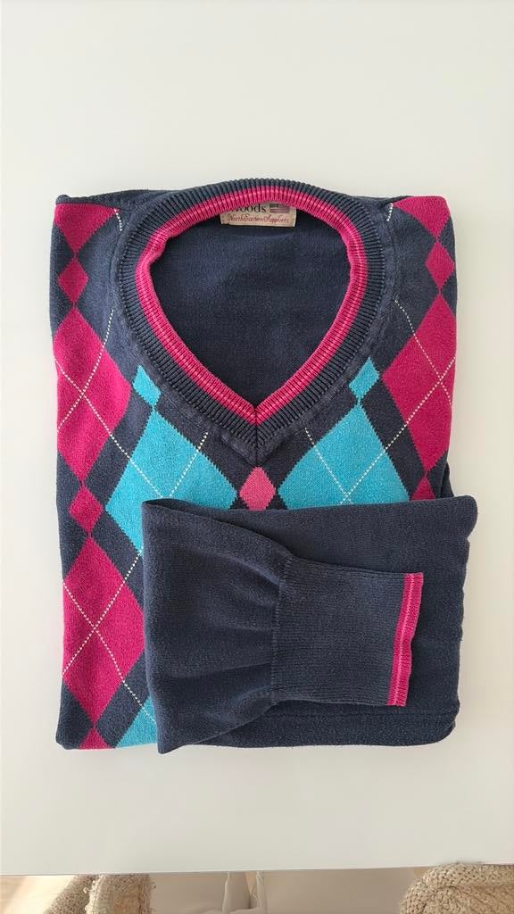 River Woods - pull en jacquard - unisexe - taille M, Vêtements | Hommes, Pulls & Vestes, Enlèvement, Porté, Taille 48/50 (M), Bleu