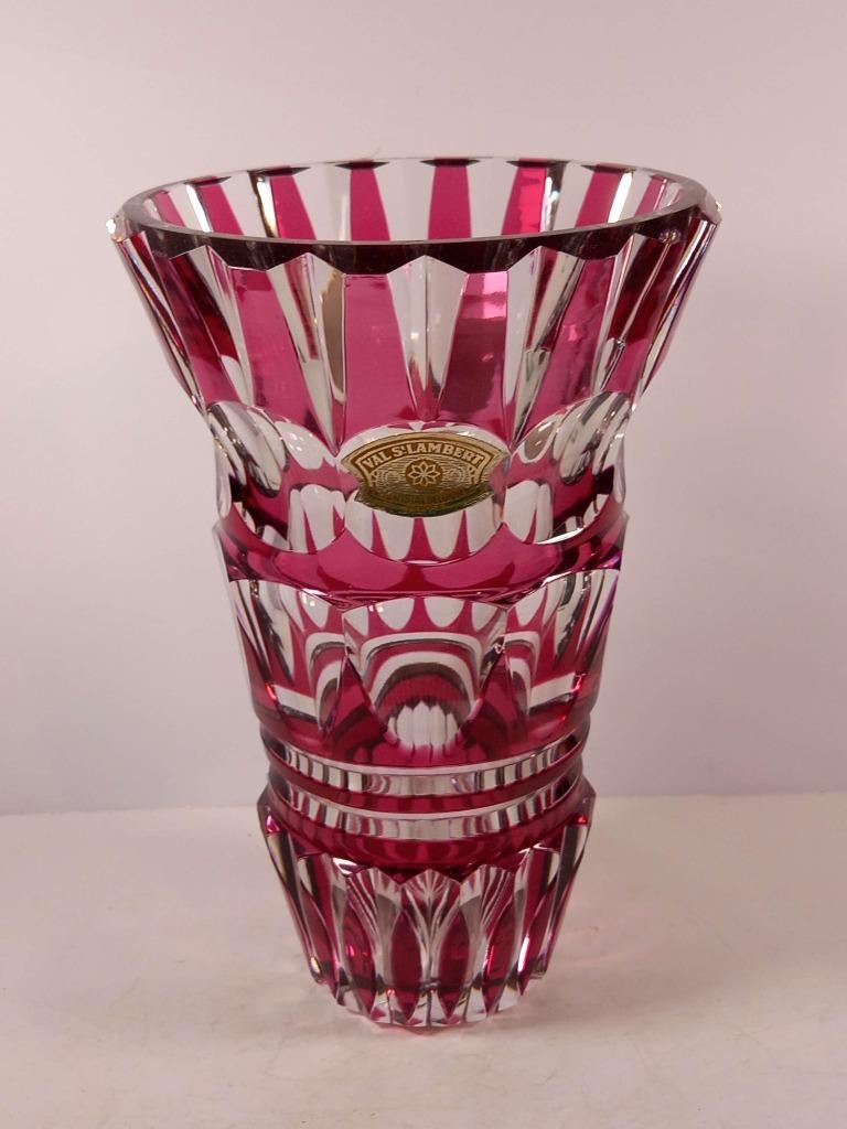 Vase rouge Val saint Lambert, Antiquités & Art, Enlèvement