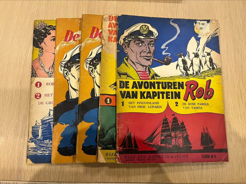 De avonturen van kapitein Rob - 2x1,3,5 en 6, Meerdere stripboeken, Ophalen of Verzenden, Gelezen