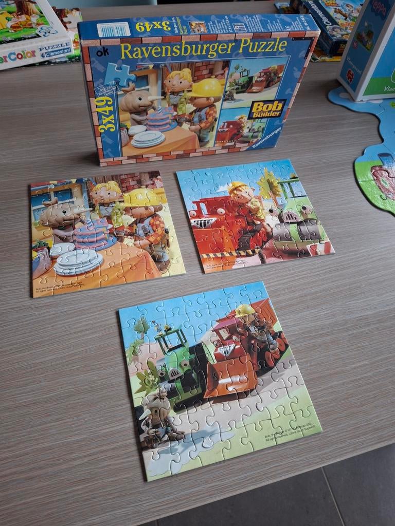 Puzzel Bob de Bouwer: 3 stuks, Kinderen en Baby's, Speelgoed | Kinderpuzzels, Ophalen of Verzenden, 10 tot 50 stukjes, Gebruikt