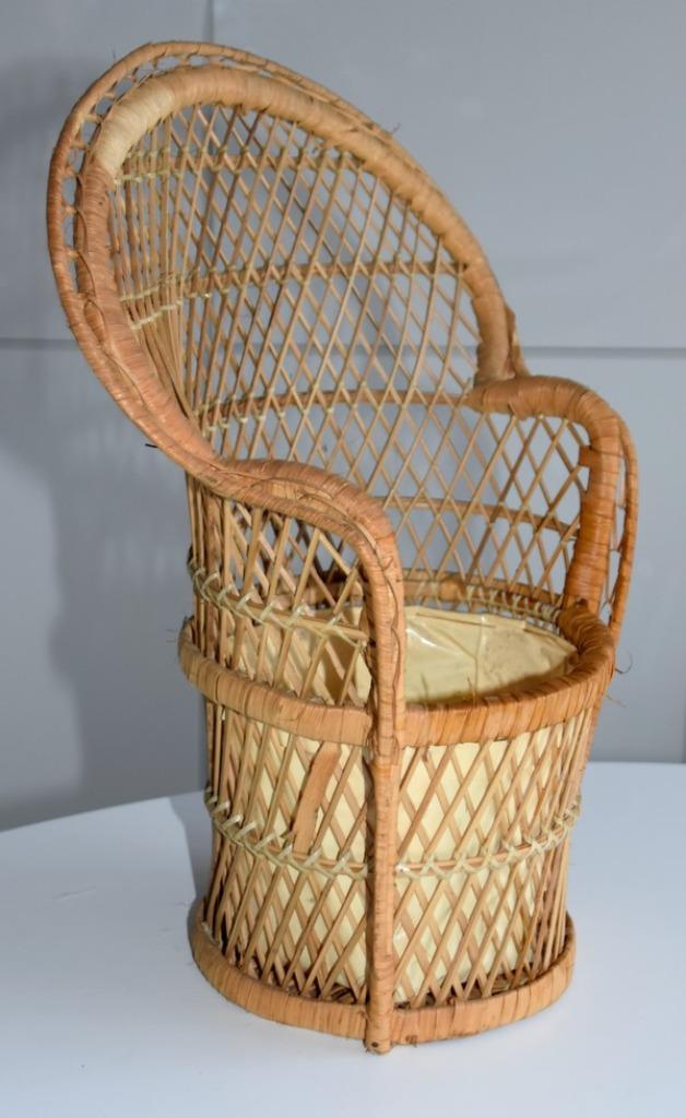 Vintage pauwenstoel voor plant, Overige materialen, Rond, Binnen, Ophalen of Verzenden