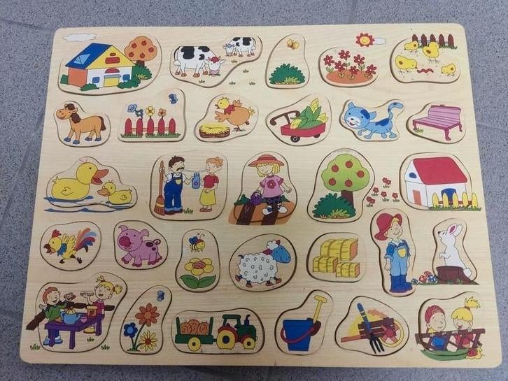 Grand puzzle en bois, 29 pièces, Enlèvement ou Envoi, Comme neuf, En bois