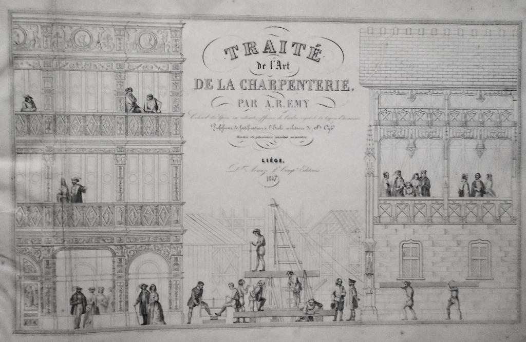 Traité de l'Art de la Charpenterie - Atlas - 1847 - 155 pl., Boeken, Gelezen, Armand R. Émy (1771-1851), Ophalen of Verzenden
