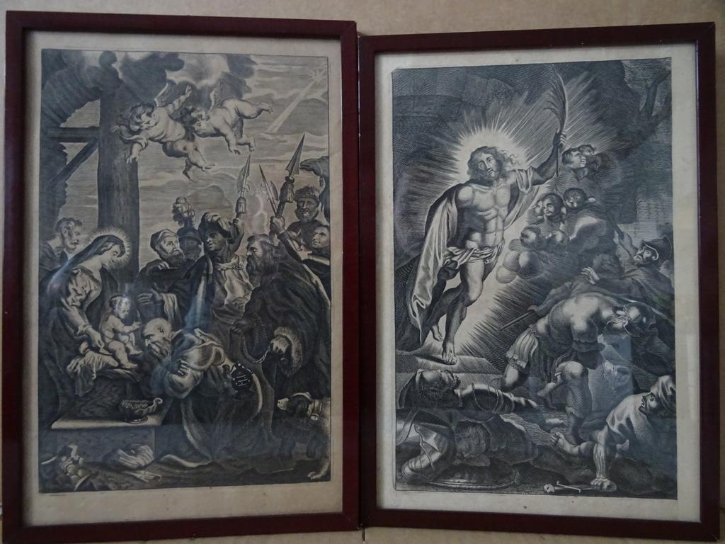 Antieke gravure Jezus Christus engelen antieke gravures 1920, Antiek en Kunst, Antiek | Religieuze voorwerpen, Ophalen of Verzenden