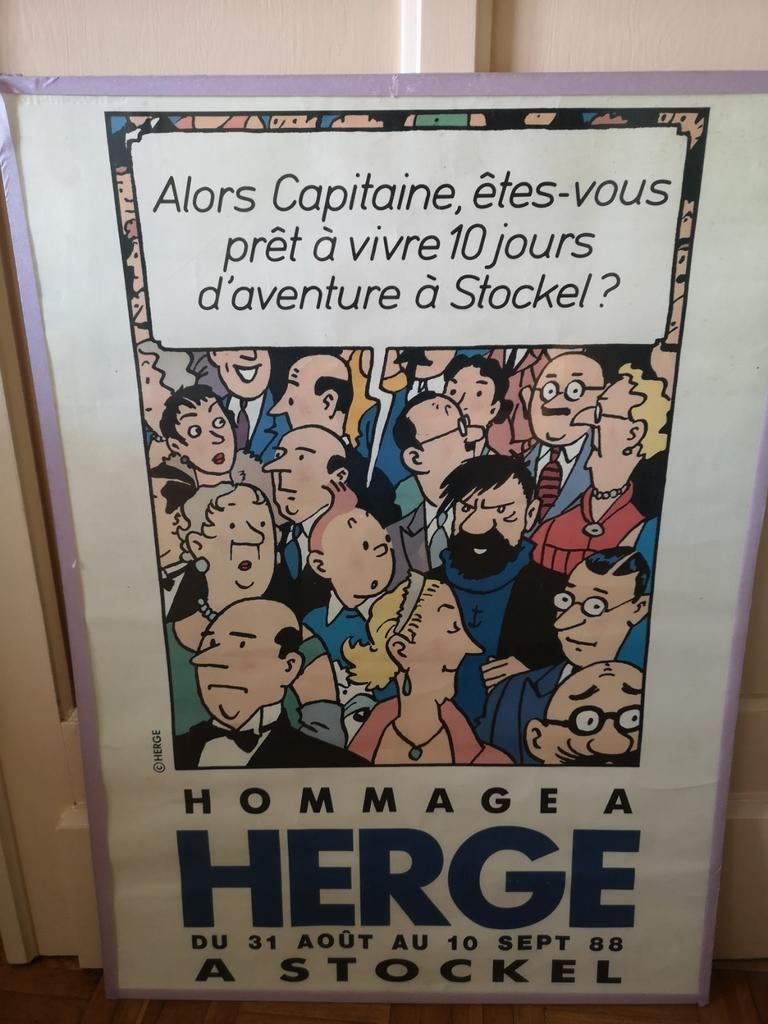Kuifje Hergé, Enlèvement ou Envoi, Comme neuf, Rectangulaire vertical, Publicité