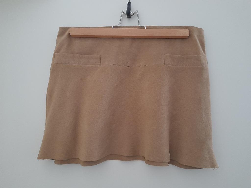 Vintage Zara - minirok in daim / suede, small / 36, Zara, Ophalen of Verzenden, Maat 36 (S), Bruin