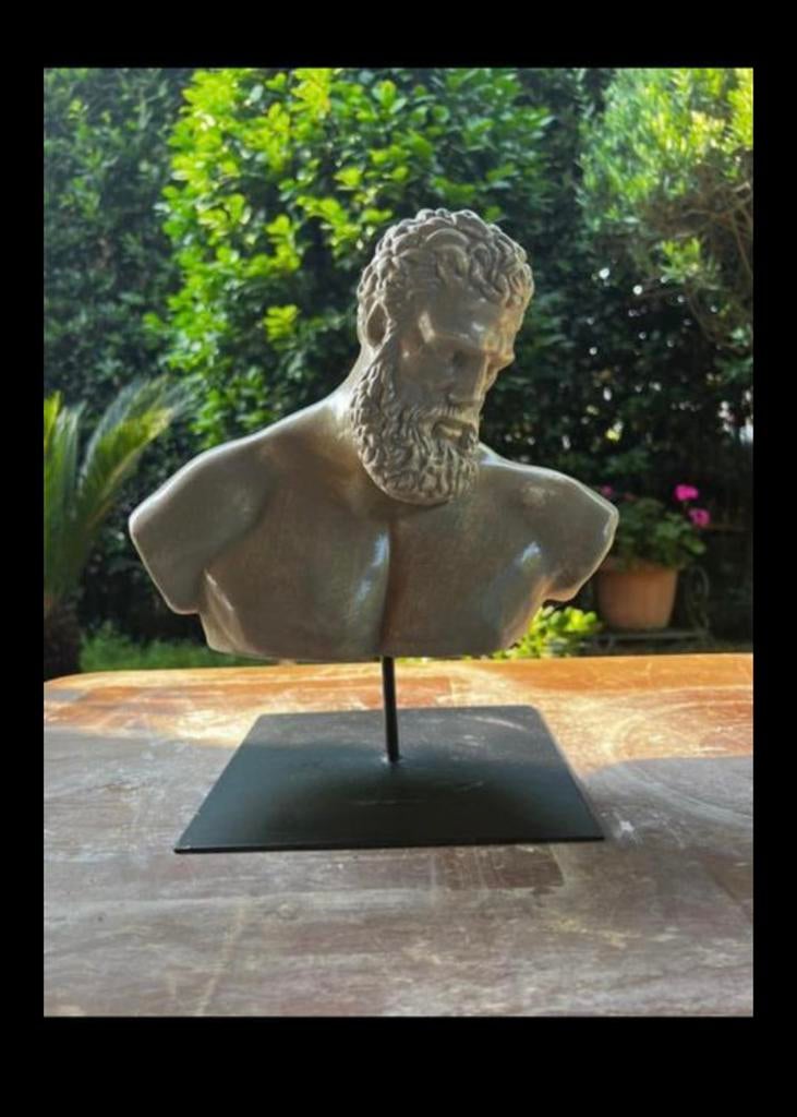 Buste van de farnese Hercules, Antiek en Kunst, Kunst | Beelden en Houtsnijwerken, Ophalen of Verzenden
