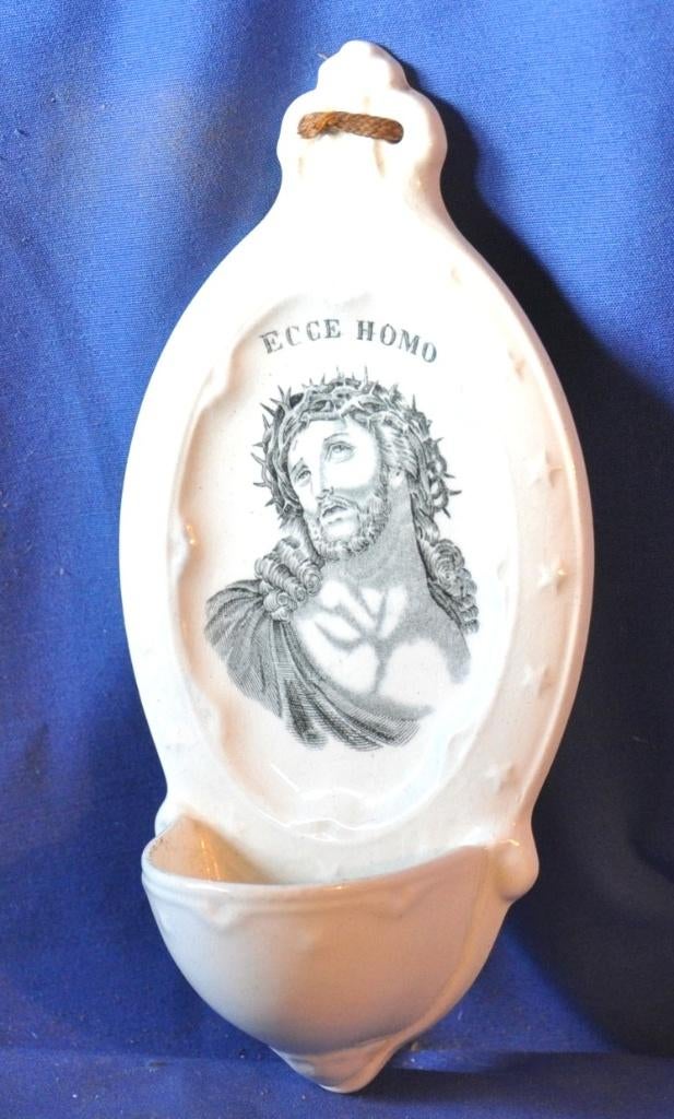 bénitier en porcelaine pétrus regout maastricht, Collections, Enlèvement ou Envoi, Comme neuf, Autres types, Christianisme | Catholique