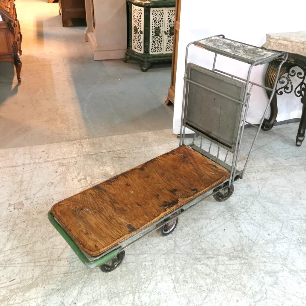 oude ijzeren vintage marktwagentje/trolley KAR L 127 B 45, Ophalen, Gebruikt, Transportkar