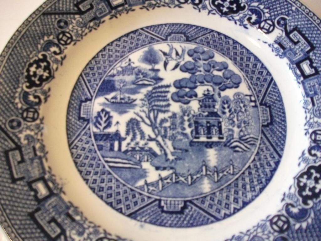 Plat - assiette décorative Nimy Blue Willow, Enlèvement ou Envoi