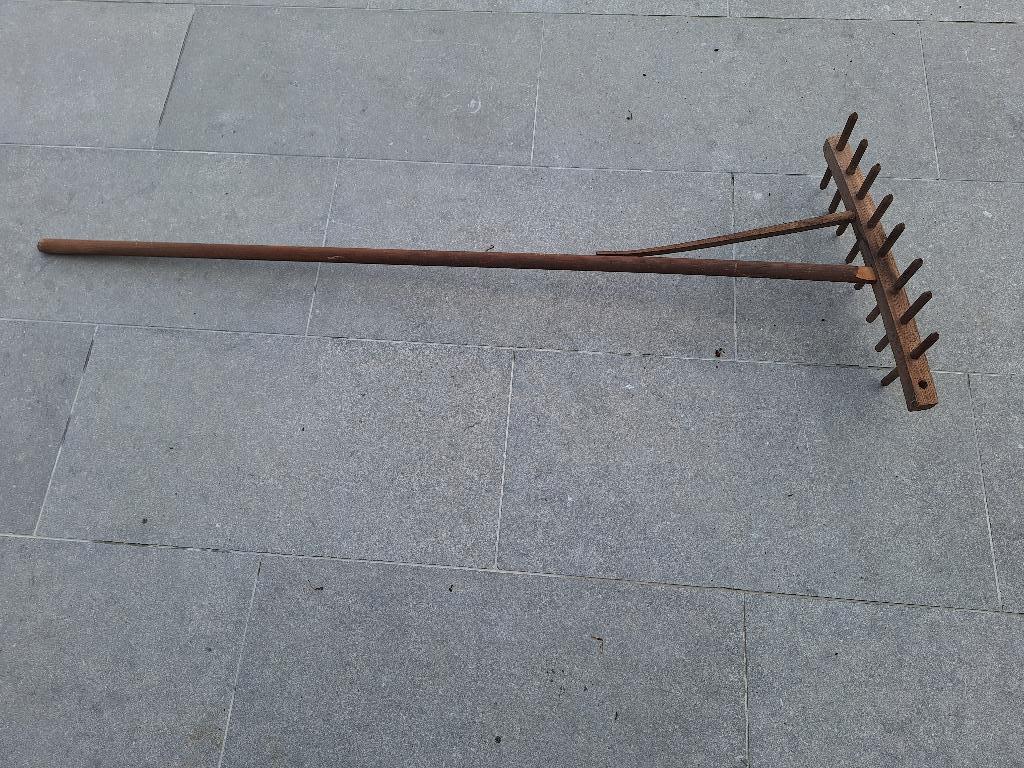 houten hooirijf, Tuin en Terras, Hand-tuingereedschap, Ophalen, Gebruikt, Hark, Geen (hout)
