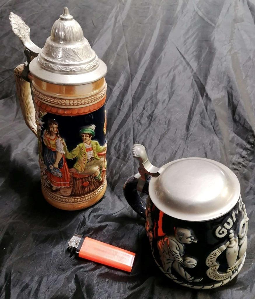 Duitse bierkannen in steengoed, Ophalen of Verzenden