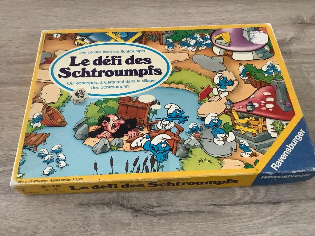 De Smurfen gezelschapspel: Le defi des Stroumpfs (1983), Verzamelen, Smurfen, Gebruikt, Overige typen, Ophalen of Verzenden