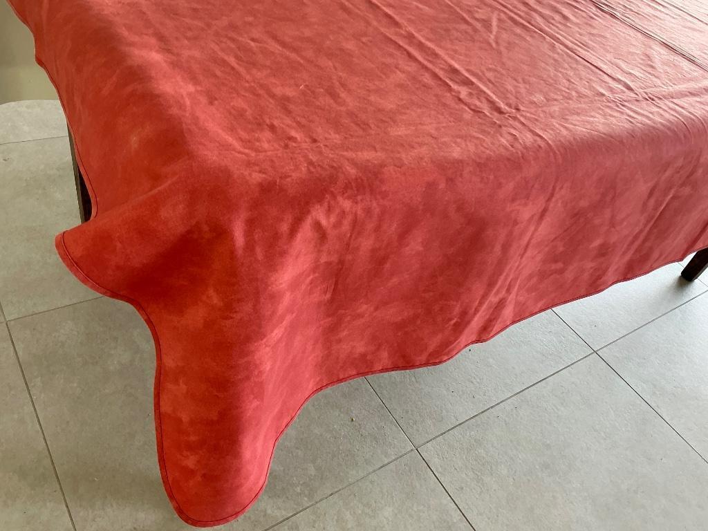 Tafelkleed afwasbaar - linnen look - 100 % katoen, Huis en Inrichting, Ophalen of Verzenden, Zo goed als nieuw, Rechthoek, Binnen