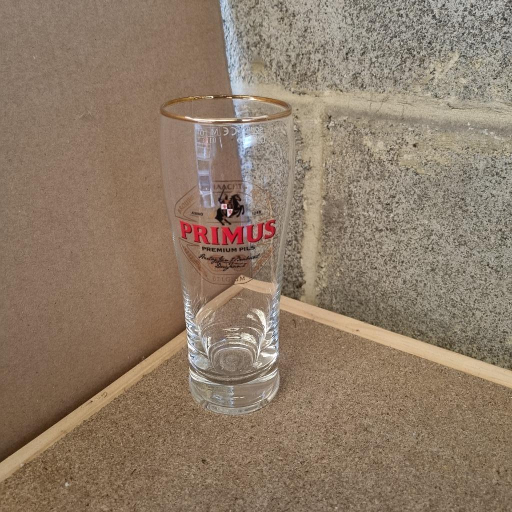 Verre Primus premium pils, Collections, Enlèvement ou Envoi, Utilisé, Verre ou Verres, Autres marques