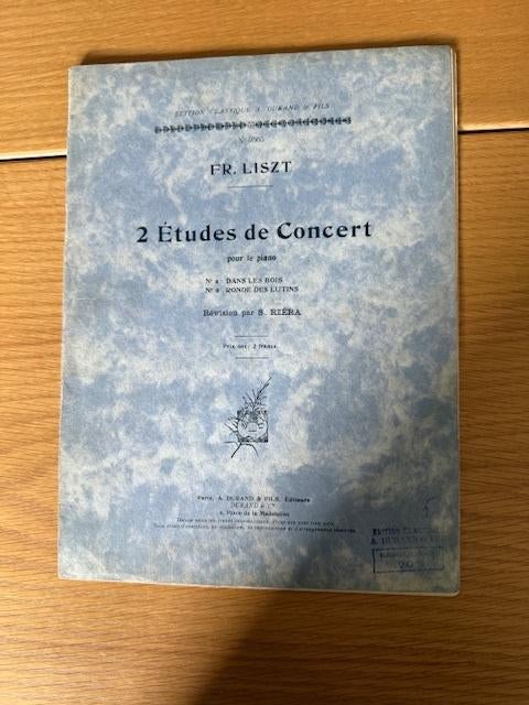 Franz Liszt — 2 dates de concert, Musique & Instruments, Partitions, Utilisé, Artiste ou Compositeur, Classique, Piano, Enlèvement ou Envoi