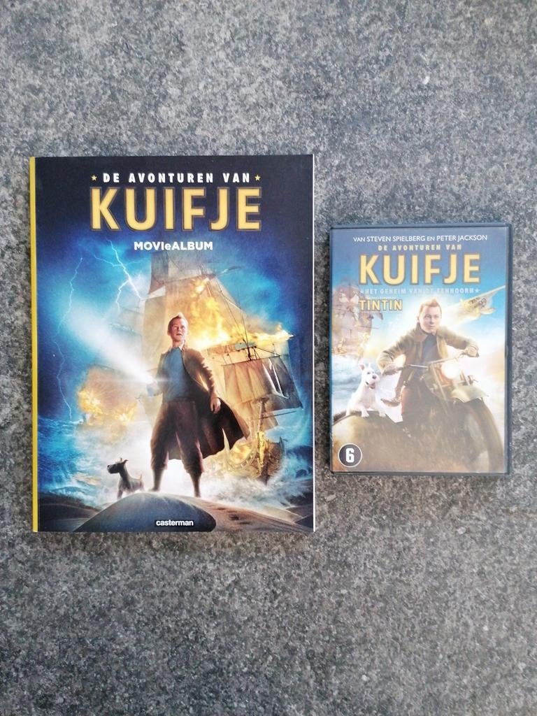 MOVIEALBUM+Strip + DVD KUIFJE 'Het geheim van de eenhoorn', Ophalen of Verzenden, Zo goed als nieuw