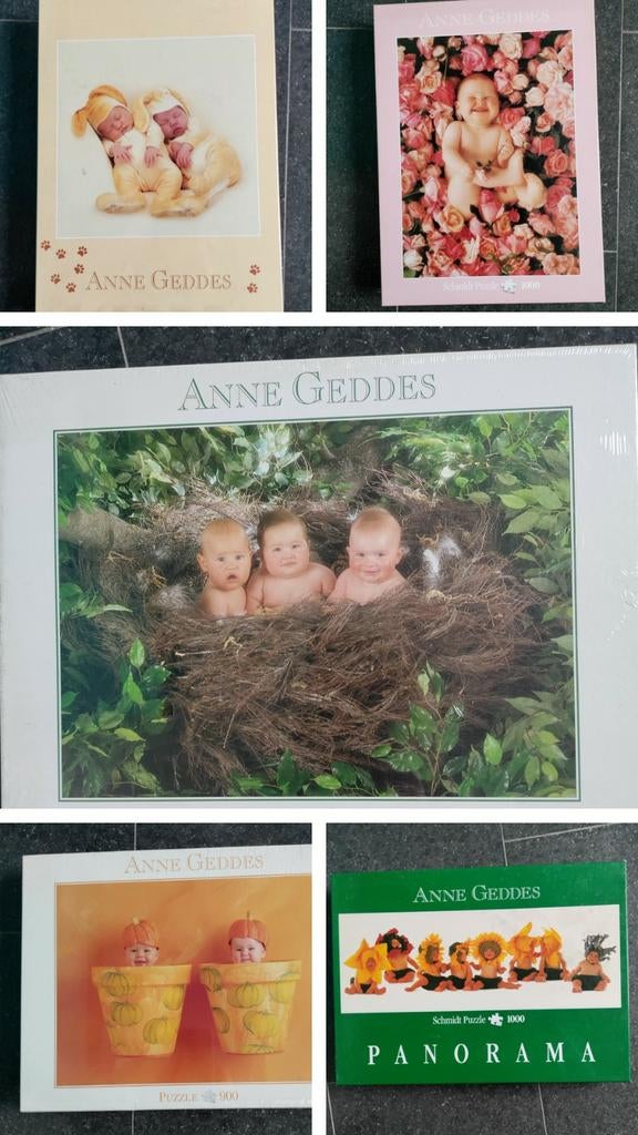 Puzzels Anne geddes / stuk, Ophalen of Verzenden, Zo goed als nieuw