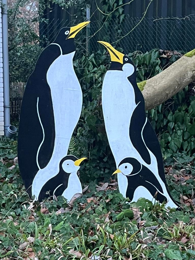 Houten pinguïns GRATIS, Tuin en Terras, Ophalen, Zo goed als nieuw