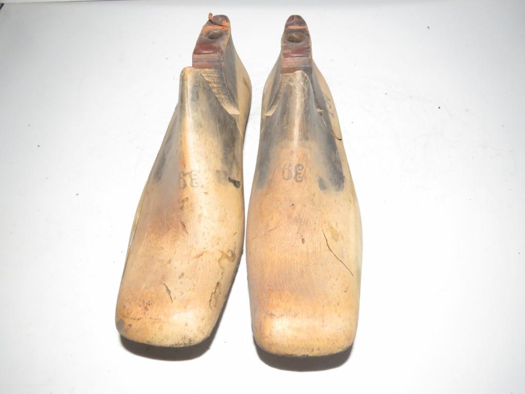 Paar oude schoenleesten maat 39, Antiek en Kunst, Curiosa en Brocante, Ophalen of Verzenden