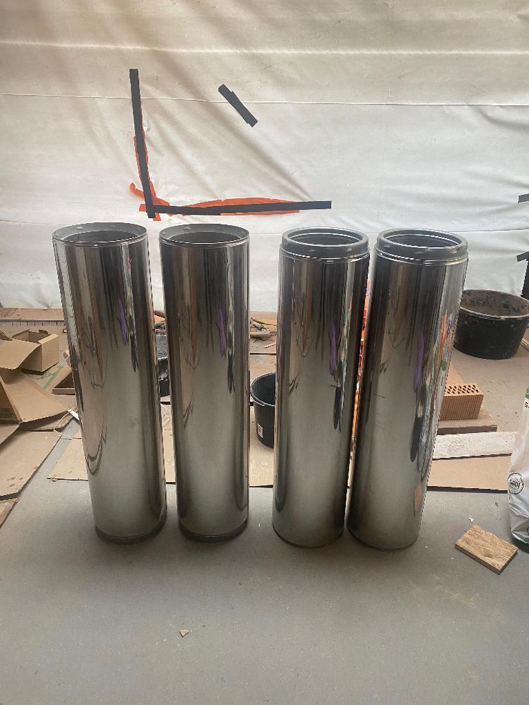 Rook afvoer buis, Doe-het-zelf en Bouw, Buizen en Afvoer, Ophalen, Nieuw, Minder dan 2 meter, Inox