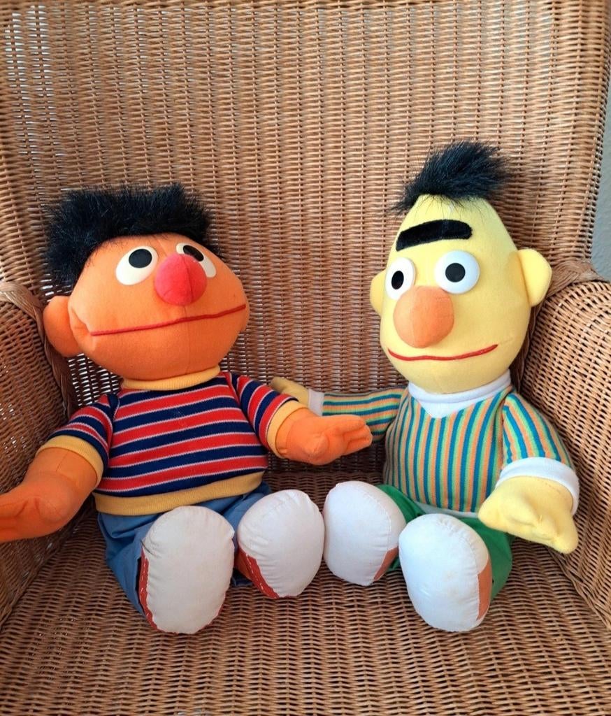 Vintage Bert en Ernie Tyco, Kinderen en Baby's, Speelgoed | Knuffels en Pluche, Ophalen of Verzenden