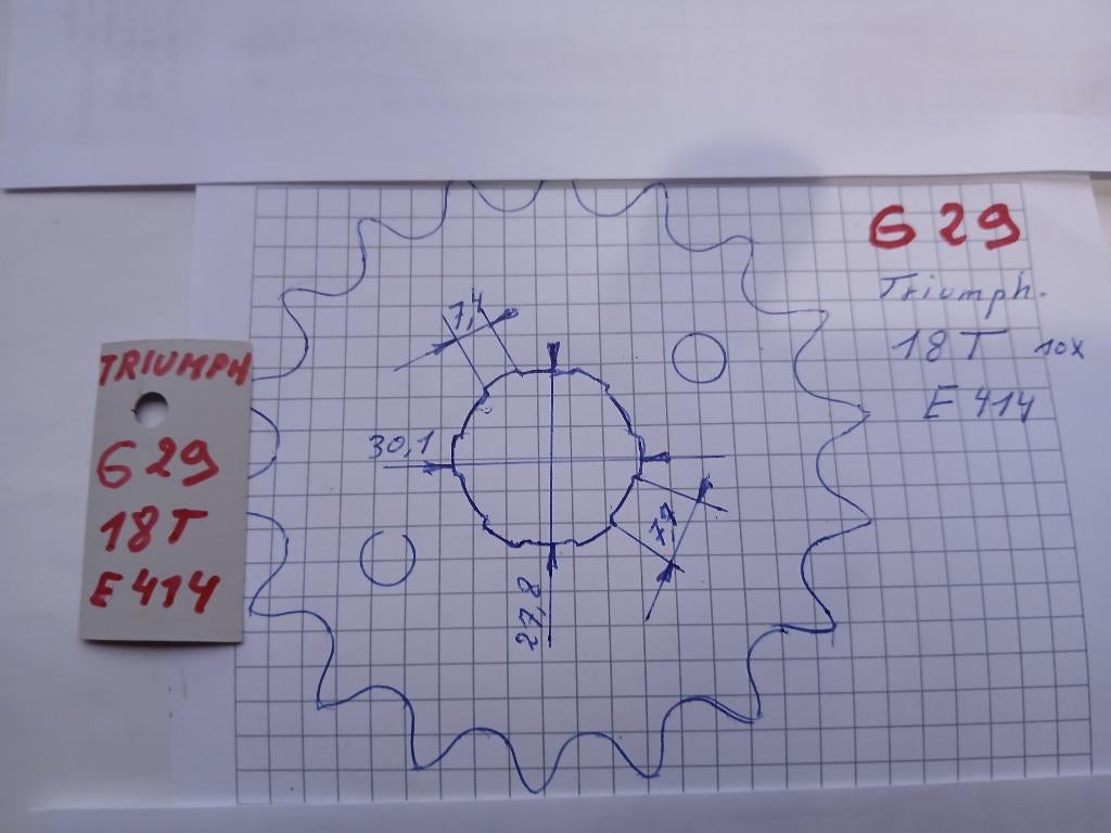 Pignon principal G29 pour Triumph, Enlèvement ou Envoi, Neuf