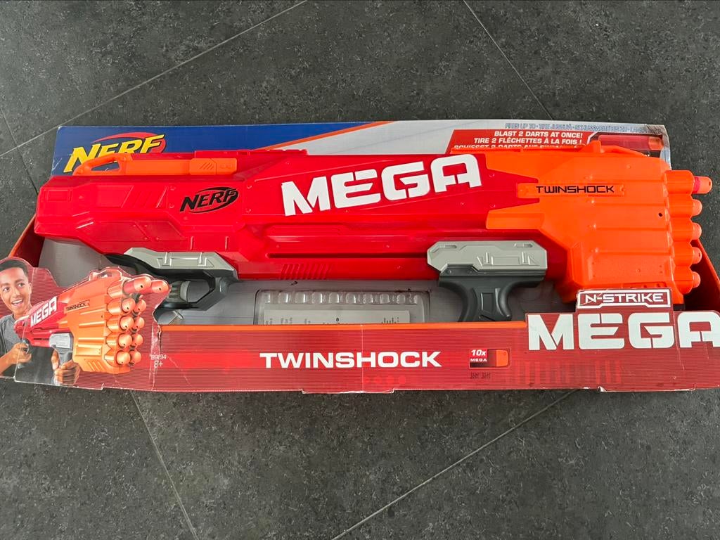 Nerf fusil mega twinshock 22m, Enlèvement ou Envoi, Comme neuf