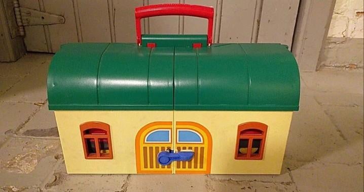 Verplaatsbaar station met trein Playmobil 6783, Kinderen en Baby's, Speelgoed | Playmobil, Zo goed als nieuw, Complete set, Ophalen of Verzenden