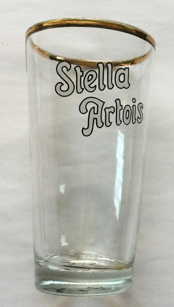 bier brouwerij glas Stella Artois goudboord, Verzamelen, Ophalen of Verzenden, Zo goed als nieuw
