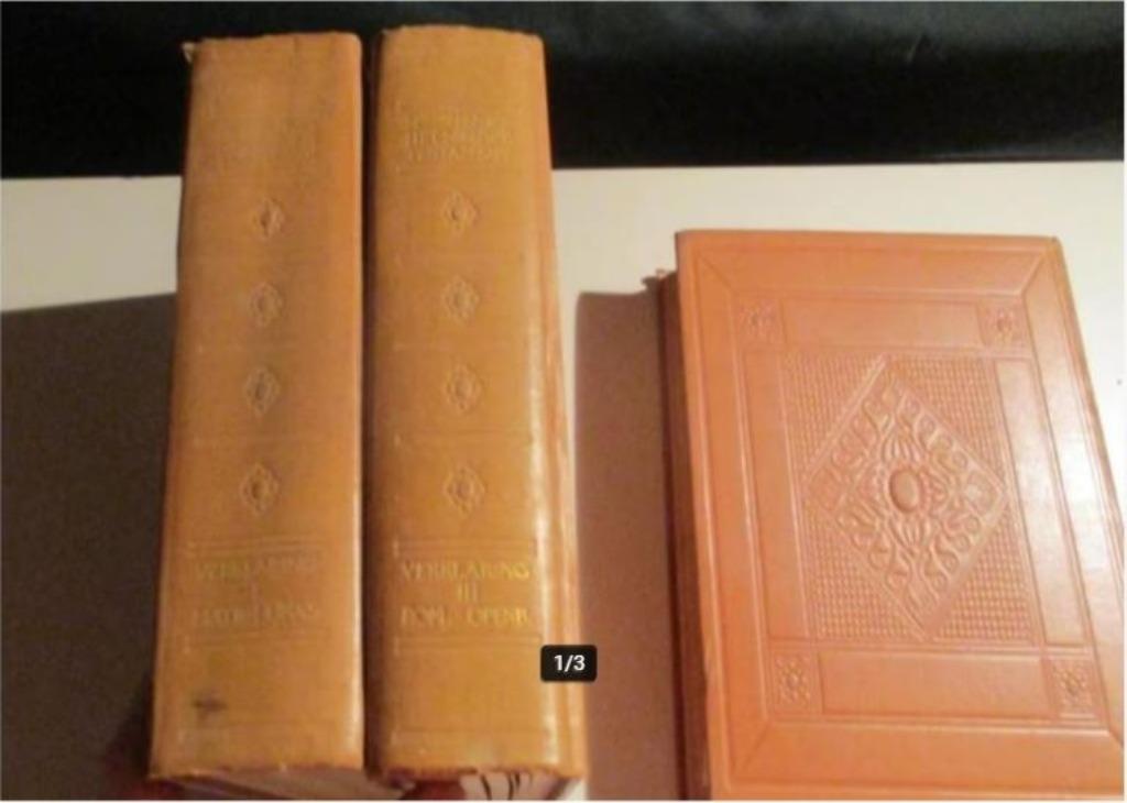 3 Antieke Boeken - Verklaring van Oude en Nieuwe Testament, Antiek en Kunst, Ophalen of Verzenden