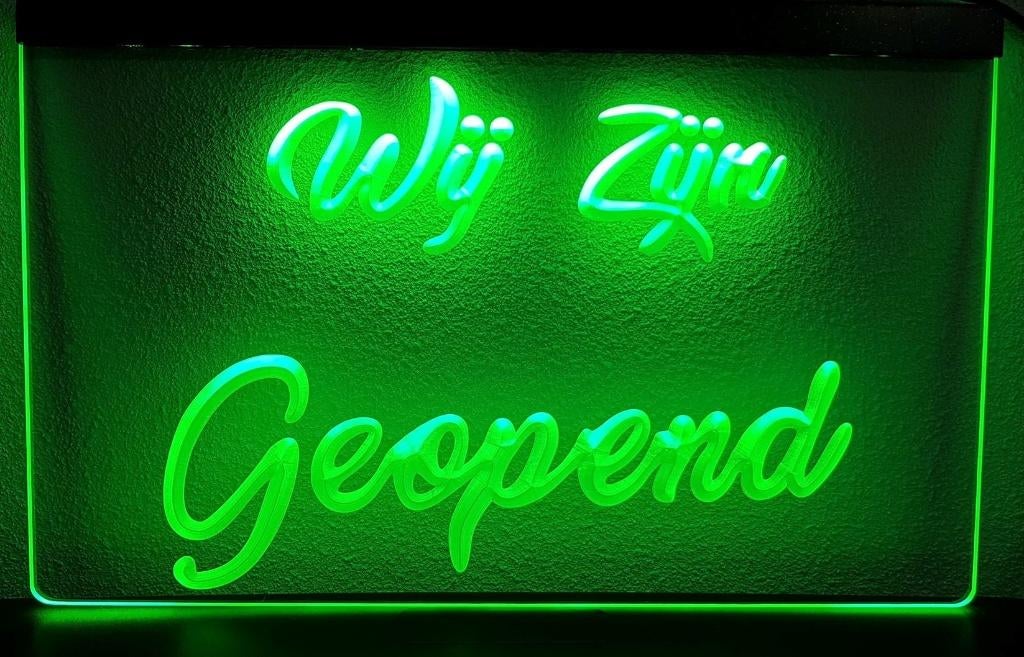 Wij zijn geopend 3D led reclame decoratie verlichting lamp, Verzamelen, Merken en Reclamevoorwerpen, Nieuw, Lichtbak of (neon) lamp